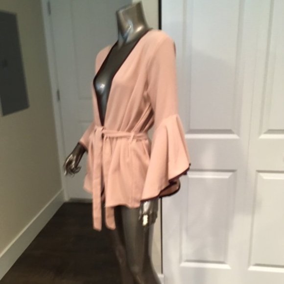 Favlux Dusty Rose Tie Front Top M - Picture 5 of 7